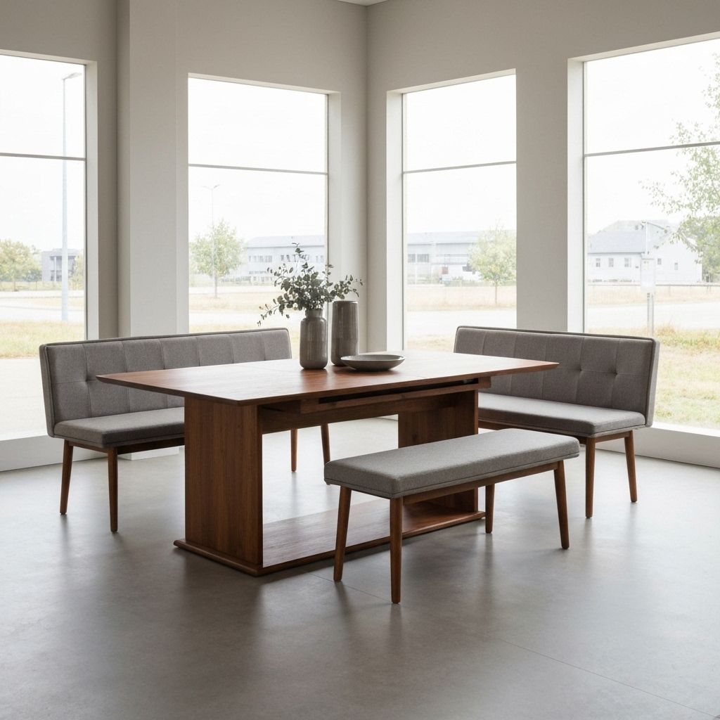 Modern Extendable Table with Bench